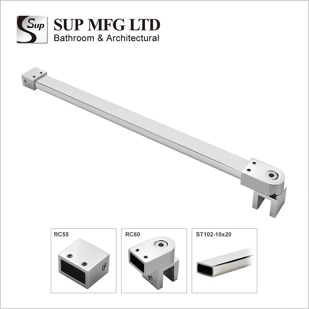 10X20mm Glass Door Pull Rods Bathroom Brass Hardware Support Bar