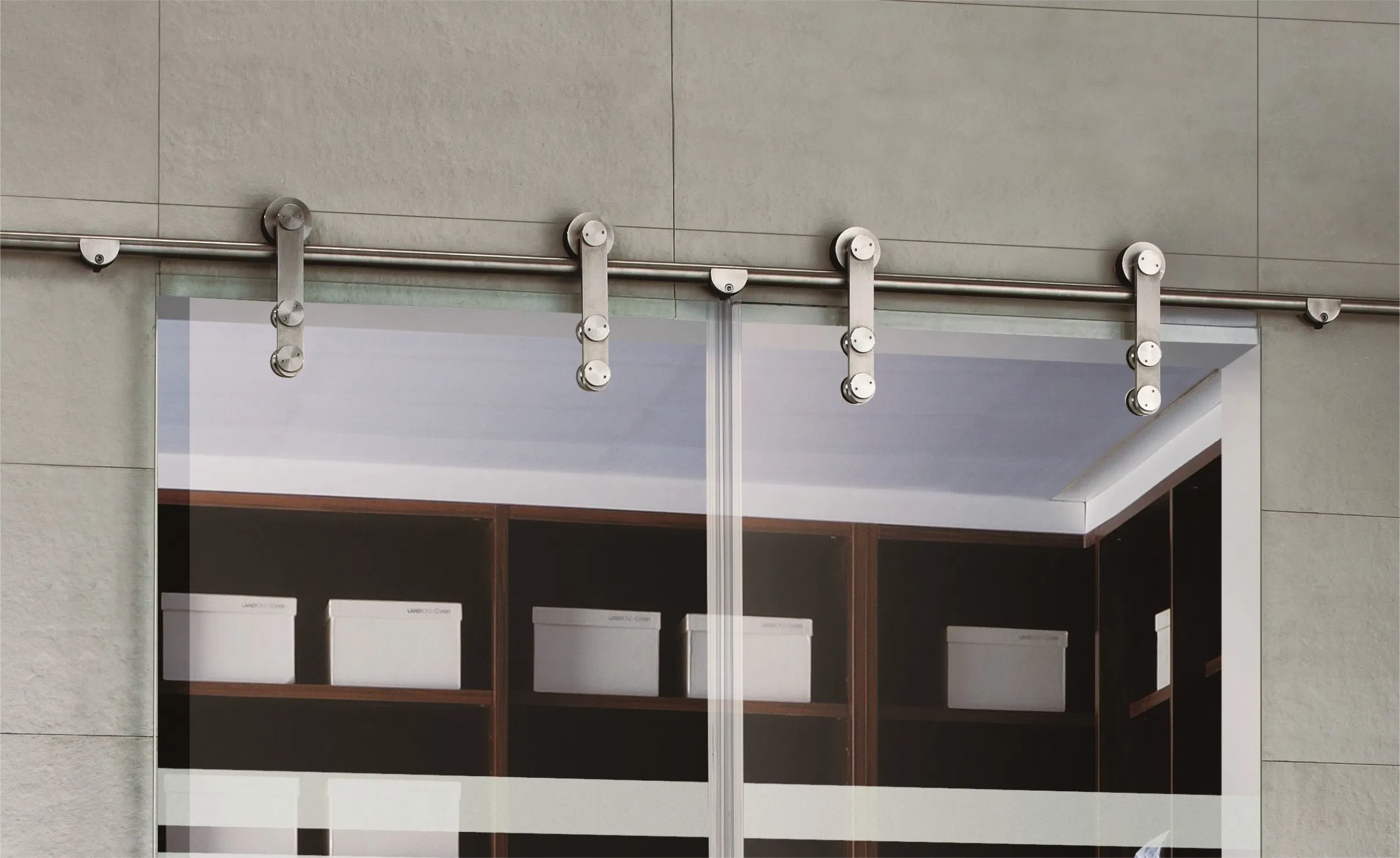 OEM ASTM-Standard Frameless Tempered Glass Door Hardware 304-Stainless-Steel Shower Enclosure Glass-to-Glass Support Bar Header