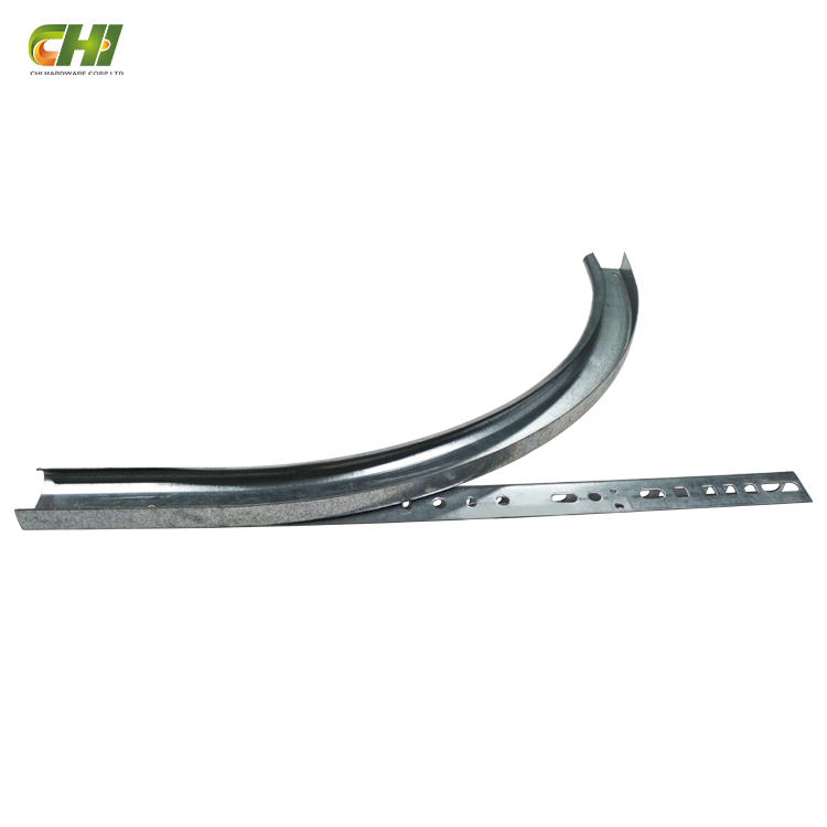 Cheapest Industrial Vertical Hardware Curved Track Rollformer Sliding Sectional Garage Track for Sliding Glass Door