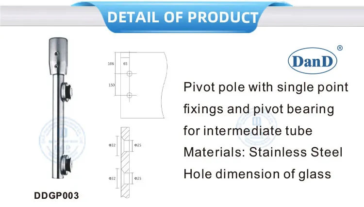 Glass Door Pivot Fitting
