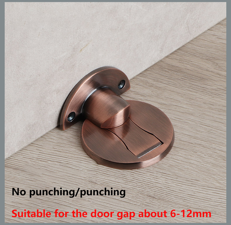 No Hole Drilling Stainless Steel Door Stop Magnetic Door Catch