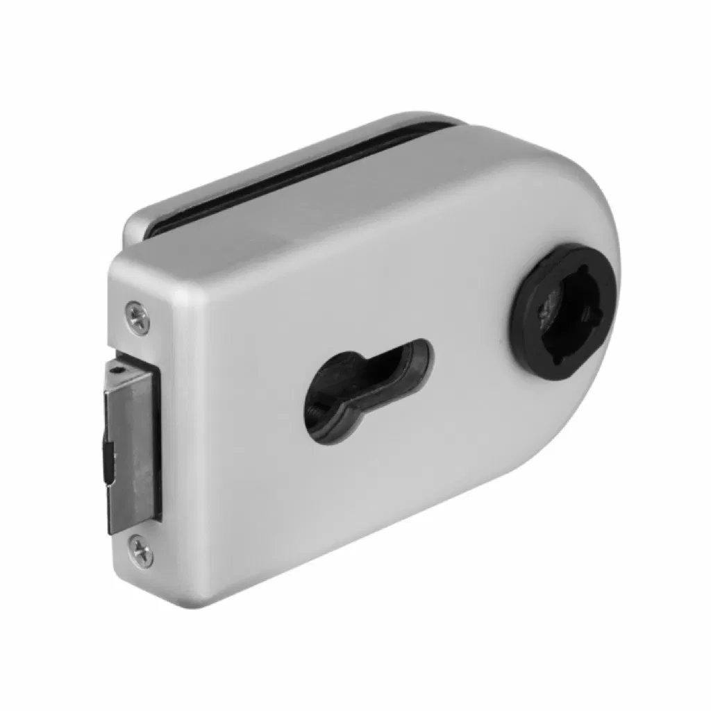 Frameless Aluminium Sliding Glass Door Lock for Glass Security with Leverv Handle Offset Lock with Cylinder Door Lock Manufacturer