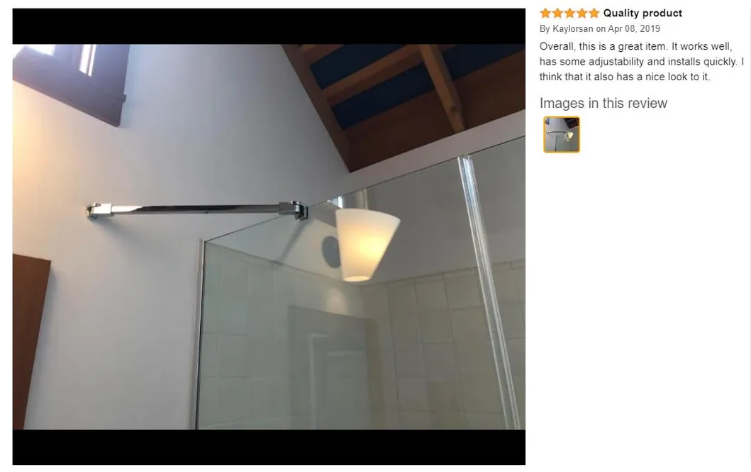 Shower Door Support Bar 7