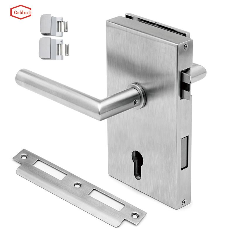 Stainless Steel 304 Big Office Glass Door Lock Lever Security