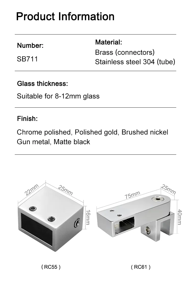 Glass Door Fixing Bracket 2