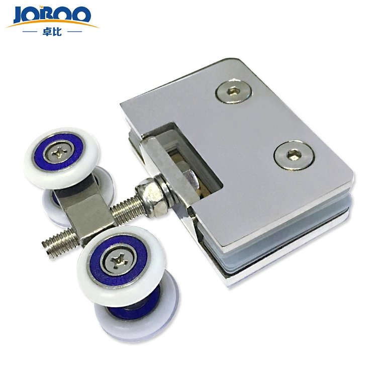 Modern SUS304 Bathroom Sliding Shower Glass Door Hanging Wheels Rollers for Toughened Glass Door