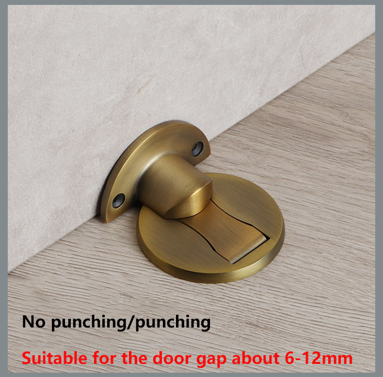 No Hole Drilling Stainless Steel Door Stop Magnetic Door Catch