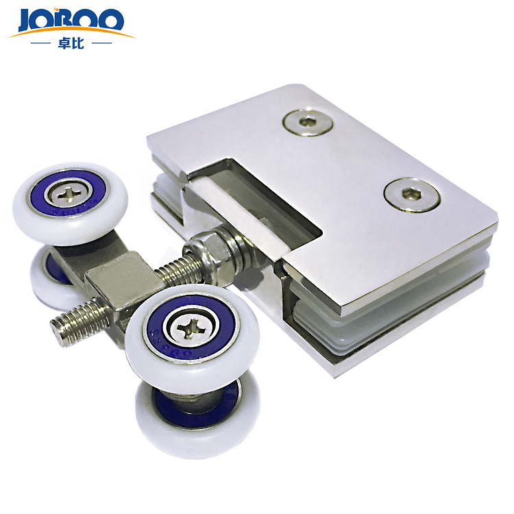 Modern SUS304 Bathroom Sliding Shower Glass Door Hanging Wheels Rollers for Toughened Glass Door