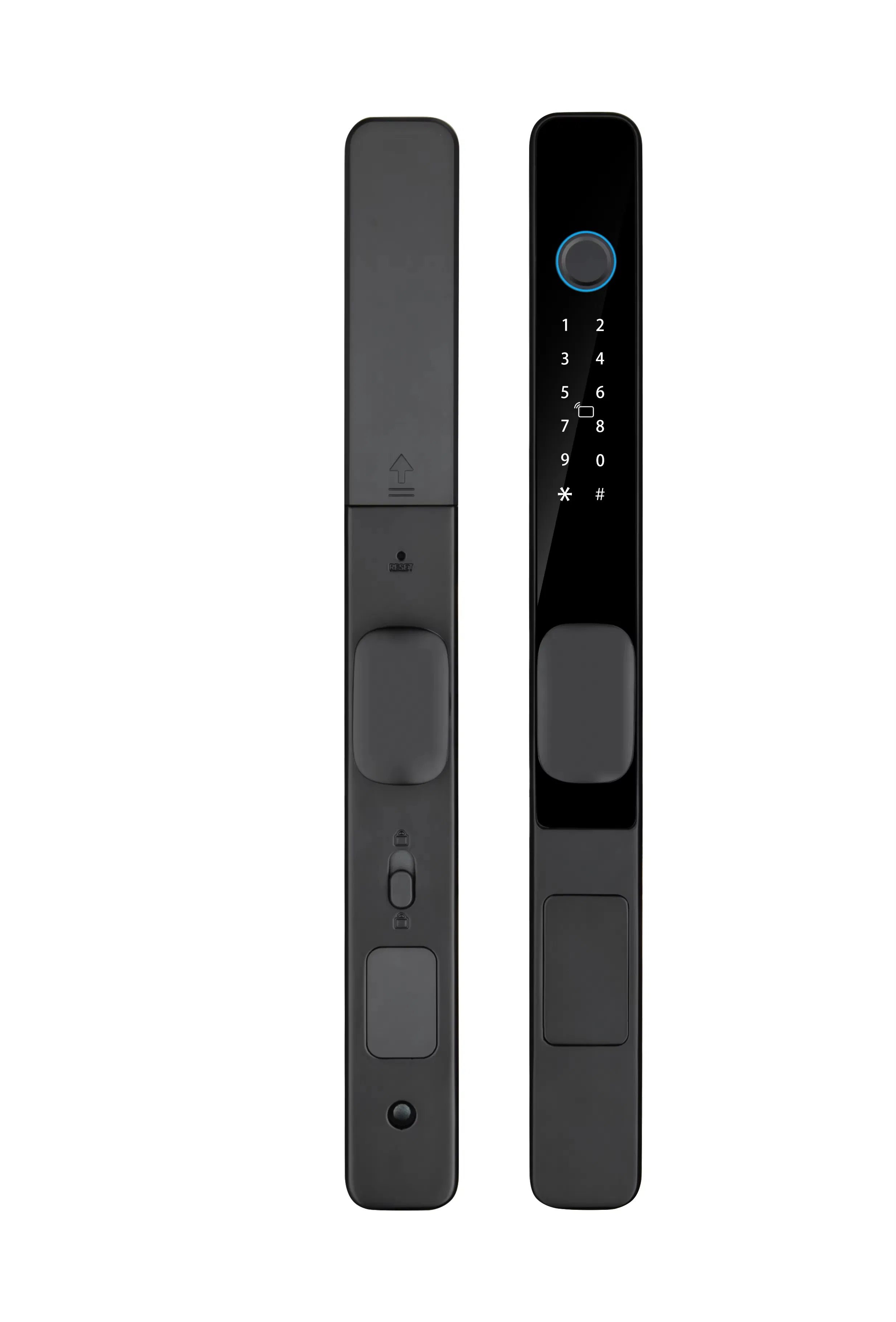 S608 Waterproof Ttlock Tuya Smart Key Digital Locks 92 Mortise Fingerprint Aluminum Electric Sliding Glass Door Locks