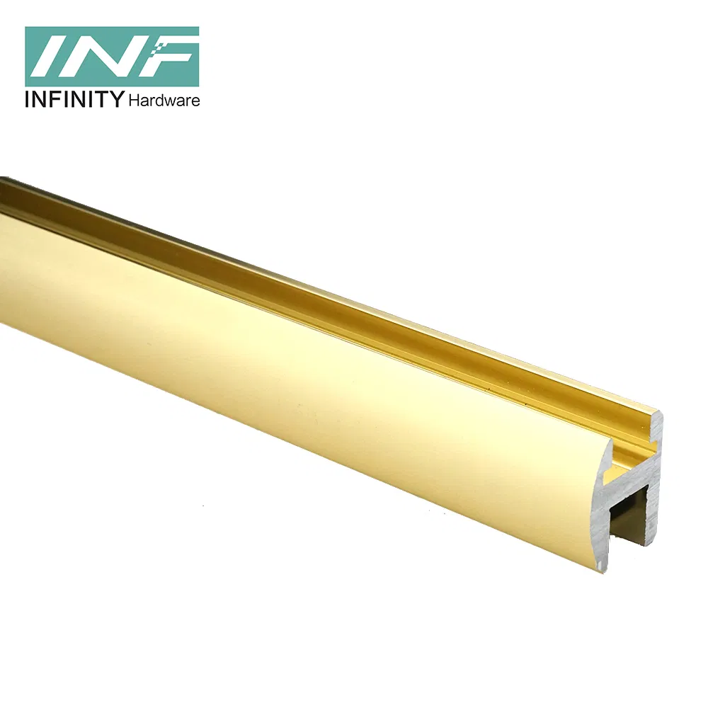 Gold Sliding Screen Door Track Detail