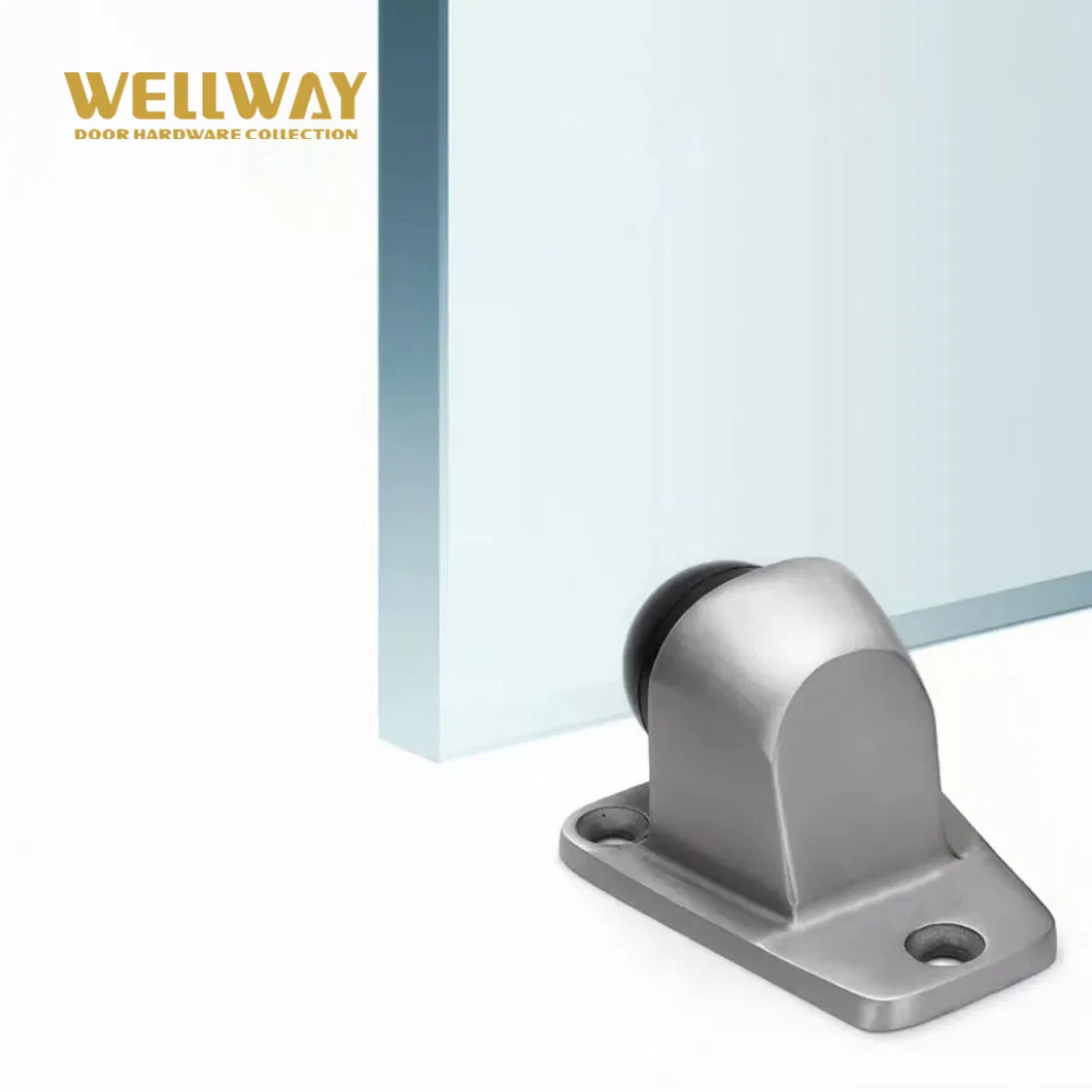 Floor-Mounted Zinc Alloy Glass Door Stopper 2