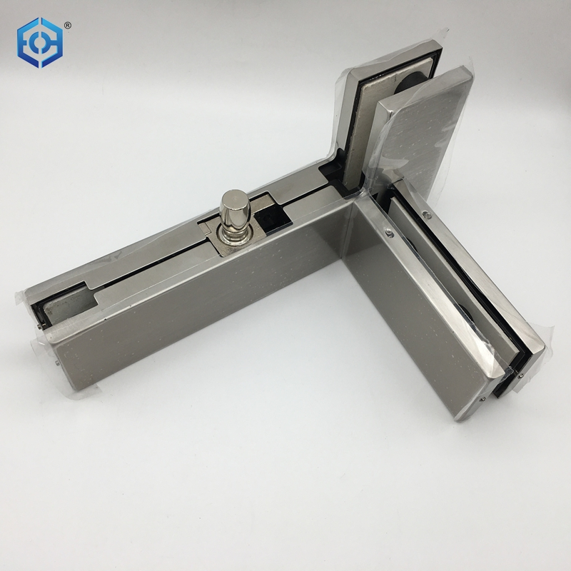 Silver Stainless Steel Patch Fittings Patch Hinges for Glass Doors