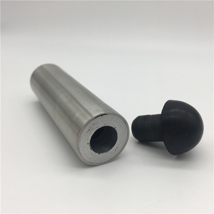 Black or SSS Construction Heavy Duty Bedroom Floor Mounted Glass Door Stopper