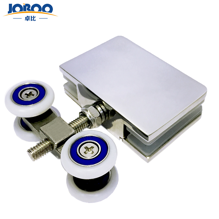 Modern SUS304 Bathroom Sliding Shower Glass Door Hanging Wheels Rollers for Toughened Glass Door