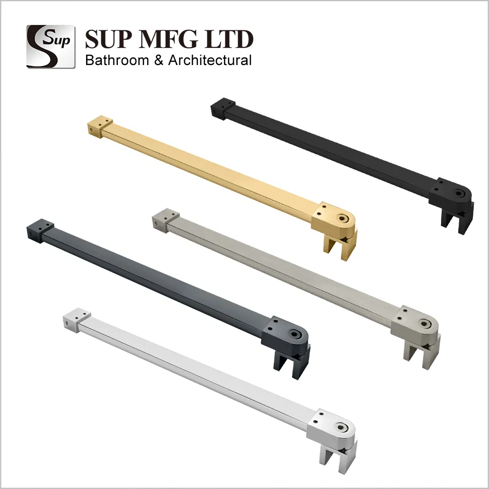 10X20mm Glass Door Pull Rods Bathroom Brass Hardware Support Bar