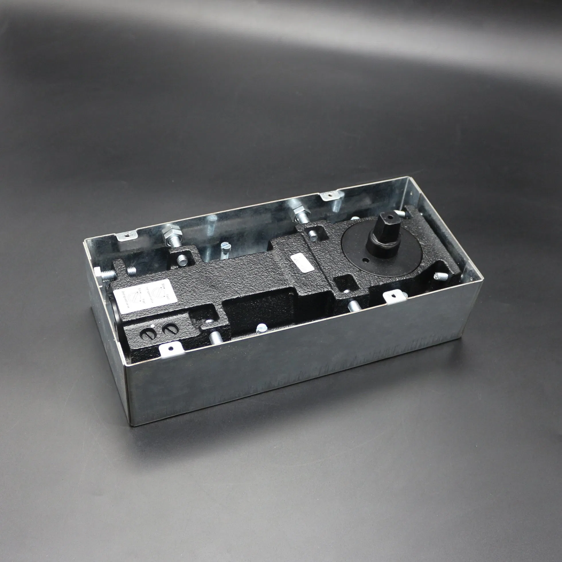 Office Building Frameless Glass Door Two Speed Adjustment 90 Degree Hold Open Hydraulic 150kg Floor Spring