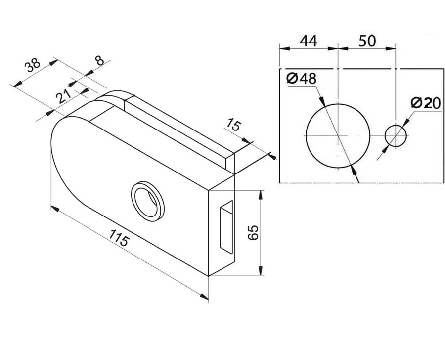 Glass Door Lock Specification
