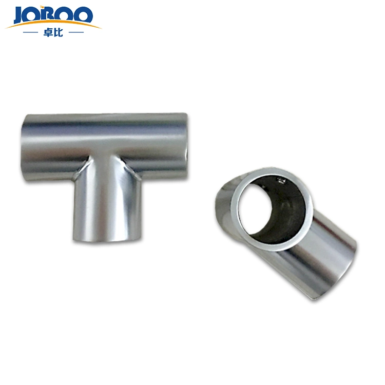 Frameless Shower Room T Shape Pipe to Pipe Glass Door Hardware Fixting Connector