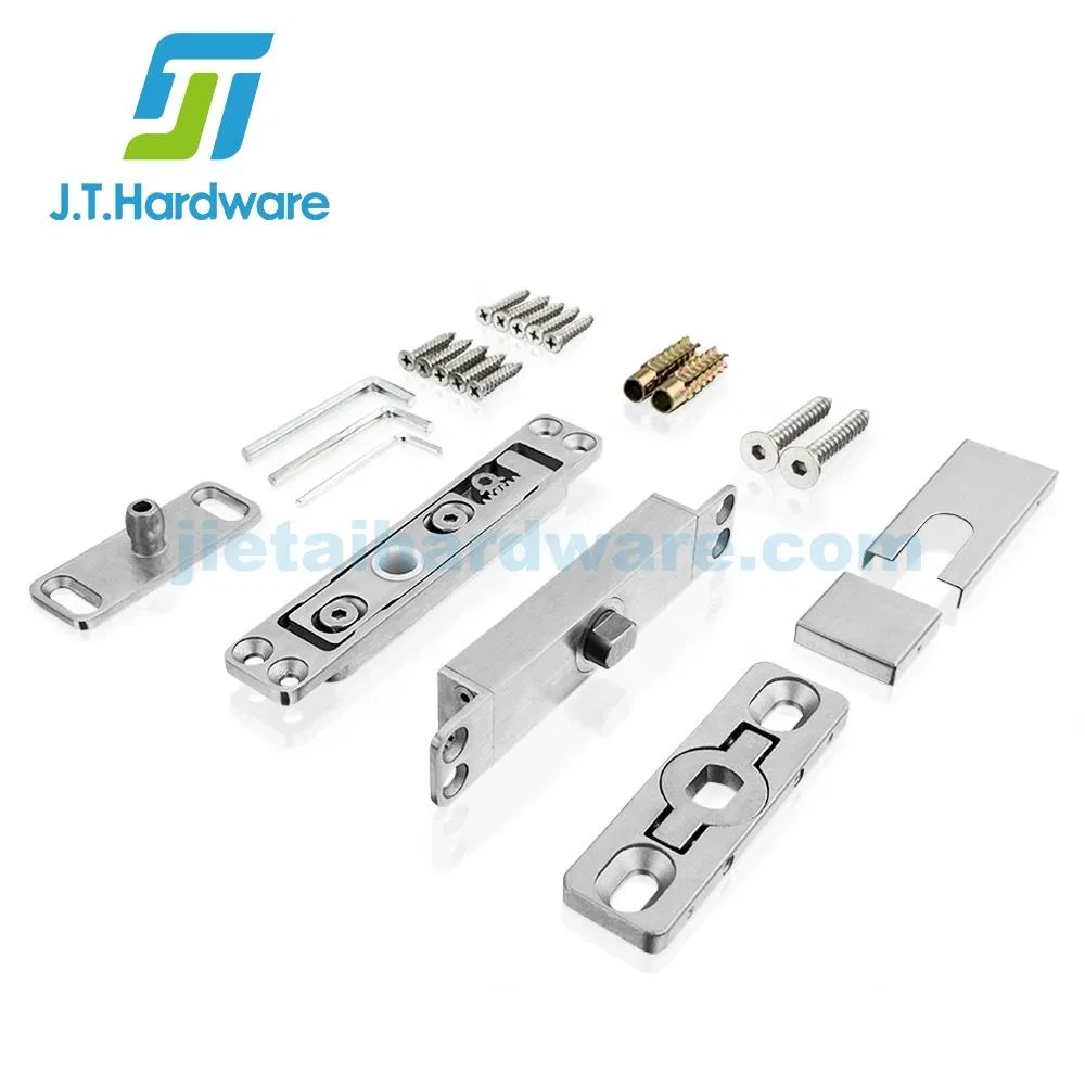 360 Degree Stainless Steel Narrow Frame Glass Door Adjustable Positioning Cam Type Central Axis Floor Spring Pivot Hinge