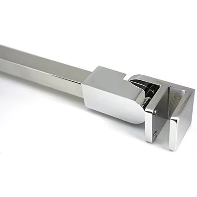 1000mm Chrome Stainless Steel Frameless Shower Door Fixed Panel Wall-to-Glass Support Bar for 1/4" to 3/8" Thick Glass
