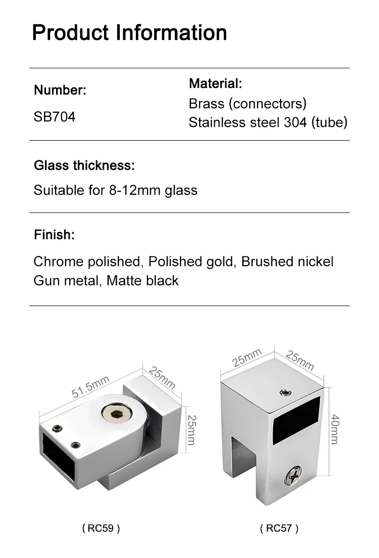 Glass Door Fixing Bracket Hardware 2
