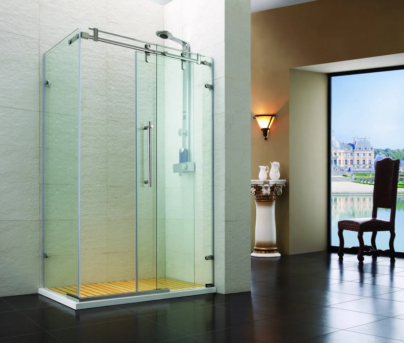 OEM High-Quality Sliding Shower Enclosure Stainless-Steel Easy Slide Door Roller