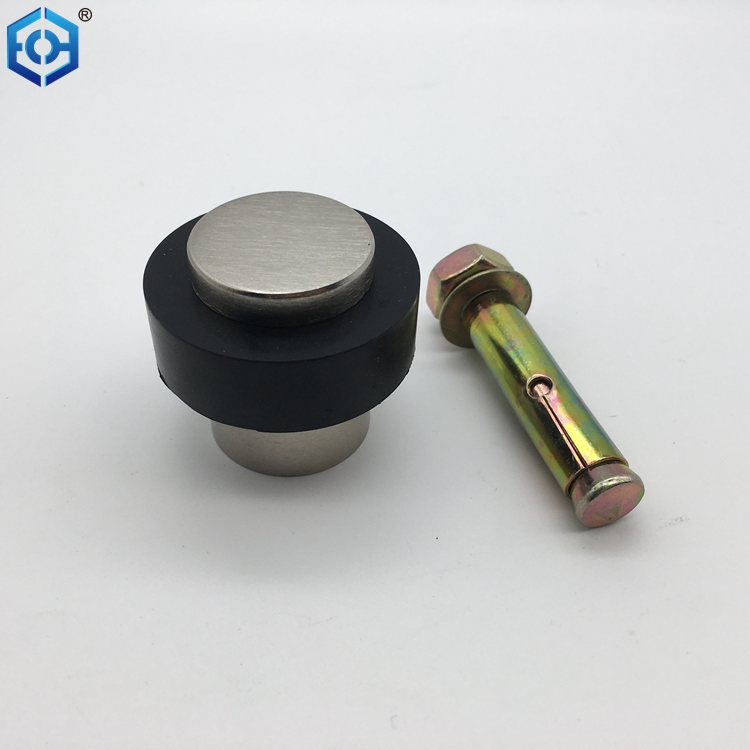 Black Color Zinc Alloy/ Ss Solid 304 Glass Door Stopper