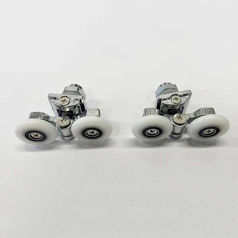 Shower Door 7/8" Diameter Ball Bearing Double Roller Assembly for Shower Doors