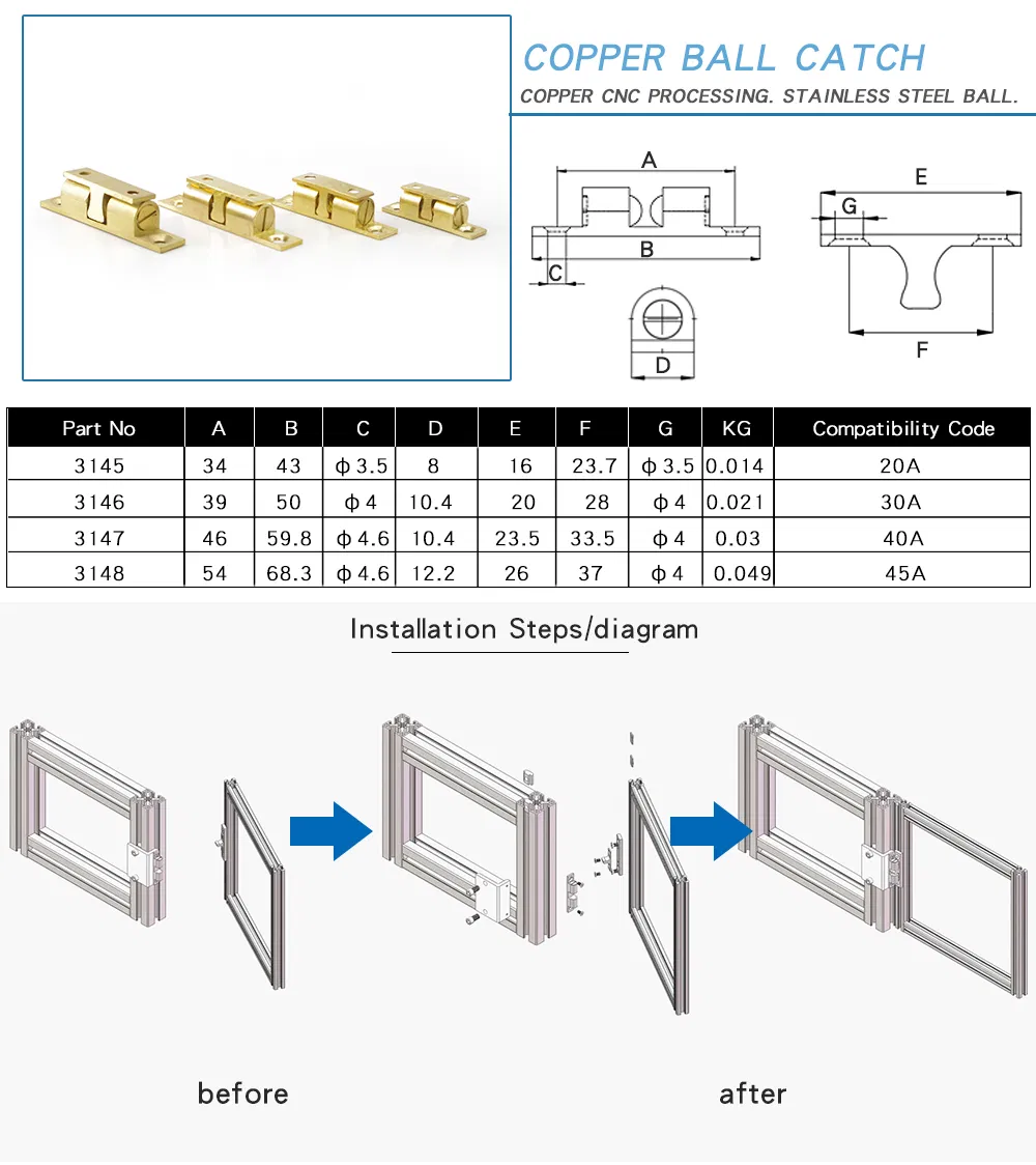 Stainless Steel Ball Catch Details