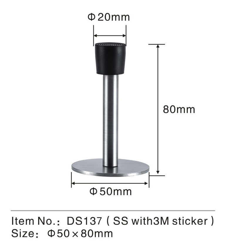 Glass Shower Door Stopper Rubber Plug Strong Magnetic Door Plug Wholesale Anti Collision Door Stop