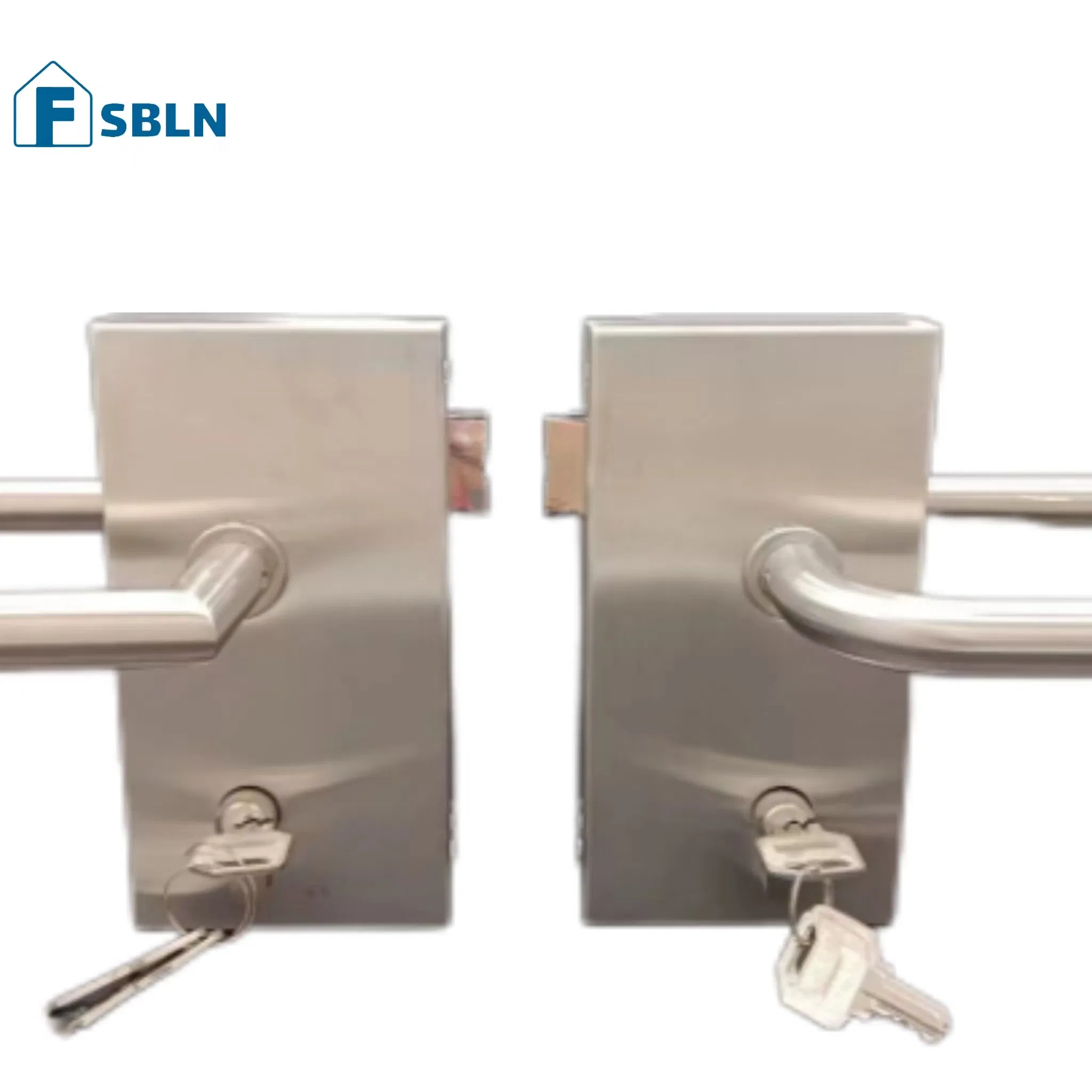 Bln Hot Sale Office Stainless Steel Swing Glass Door Lock Handle with Stain Finish