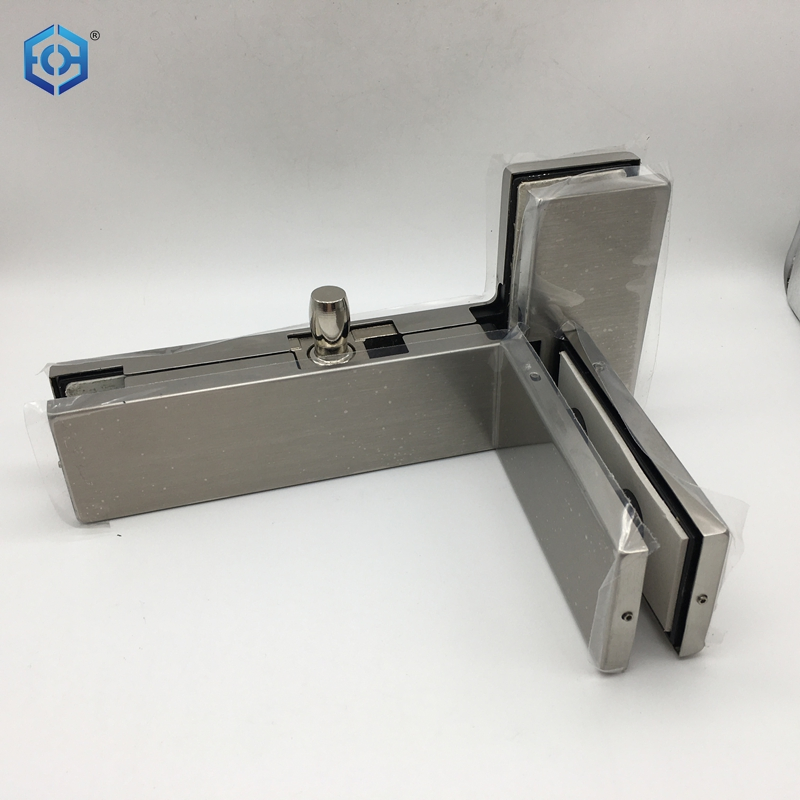Silver Stainless Steel Patch Fittings Patch Hinges for Glass Doors