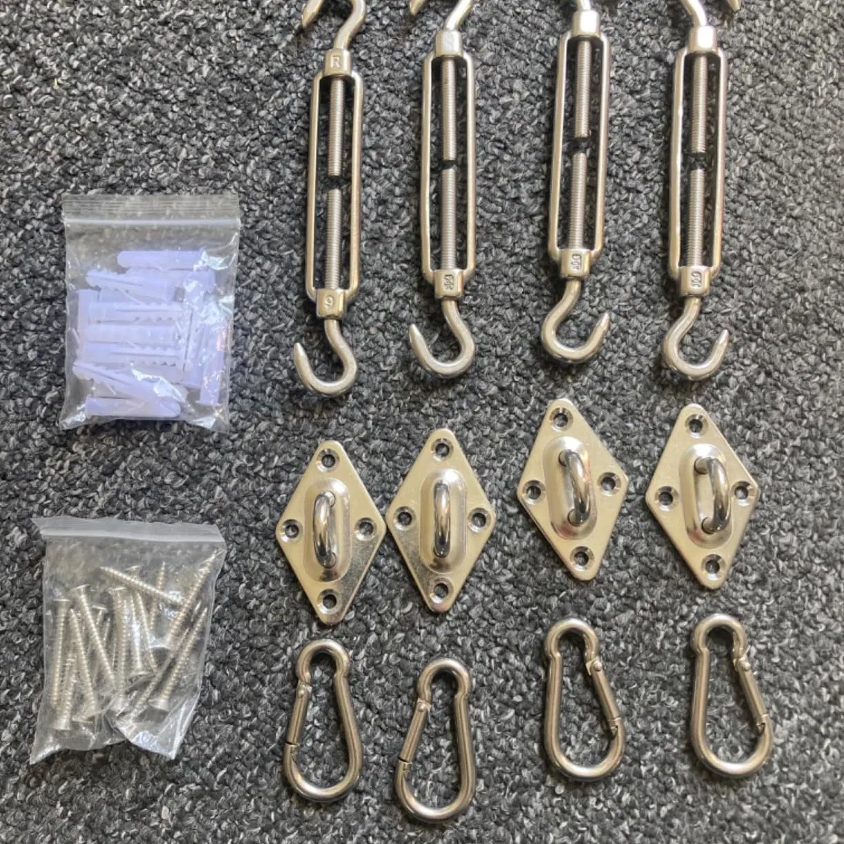 Non-Magnetic Stainless Steel Magnetic Catches and Latches, for Easy Installation on Sunshade Screen Door, Glass House Vent Panel and Clean Room Curtain