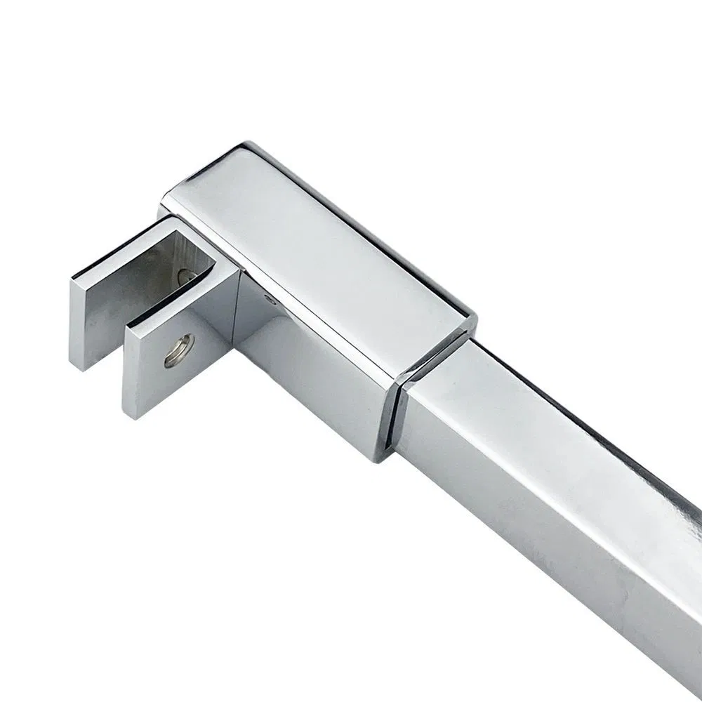 0 Degree Bathroom Accessories Glass Frameless Shower Door Stainless Steel Square Support Bar