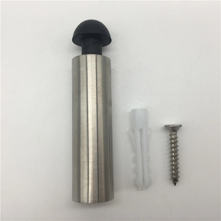 Black or SSS Construction Heavy Duty Bedroom Floor Mounted Glass Door Stopper