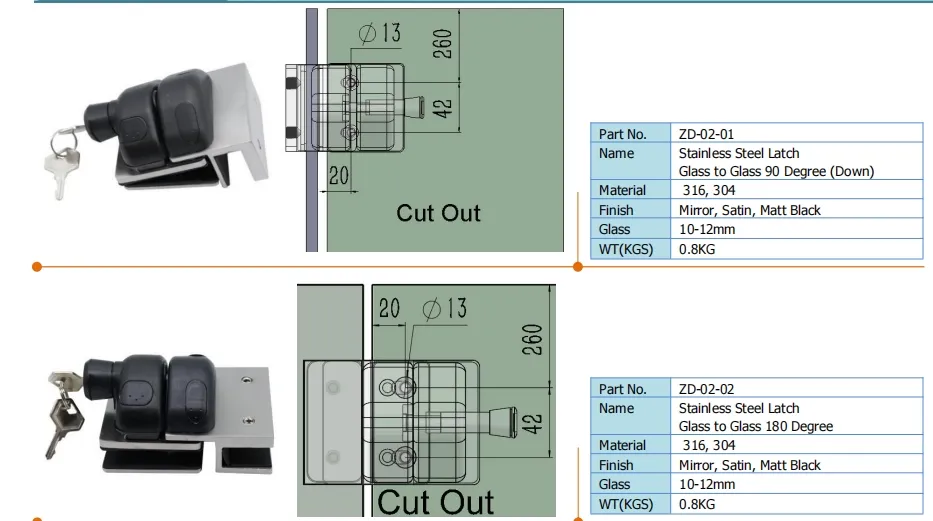 Stainless Steel Latch