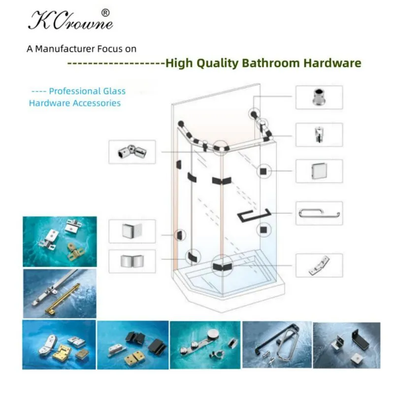 Glass Door 10*30mm Square Tube Connector