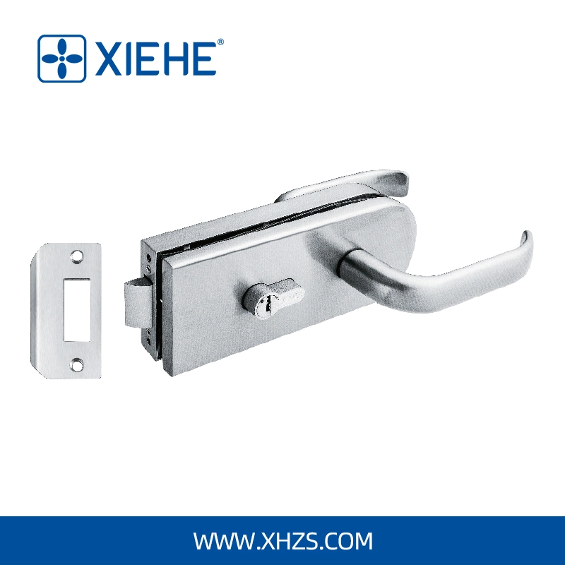 Xh-8115 Zinc Alloy Frameless Glass Lock with Fixed Handle for Glass Door