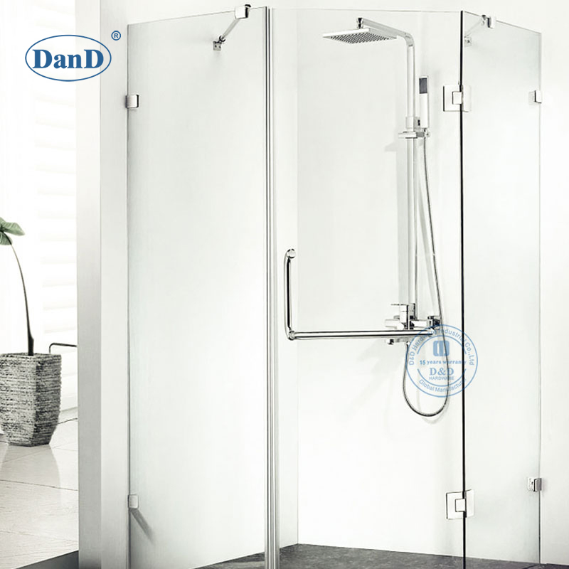 Stainless Steel Glass Wall Corner Swing Door Fitting Over Panel Pivot