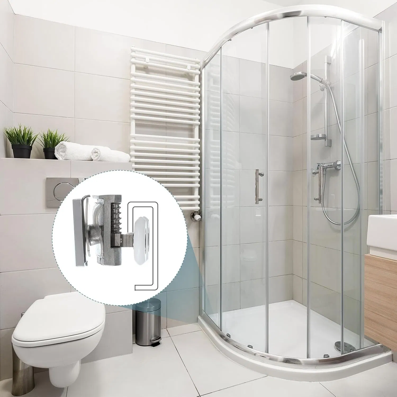 304 Stainless Steel Bottom Wheels 25mm Shower Door Rollers