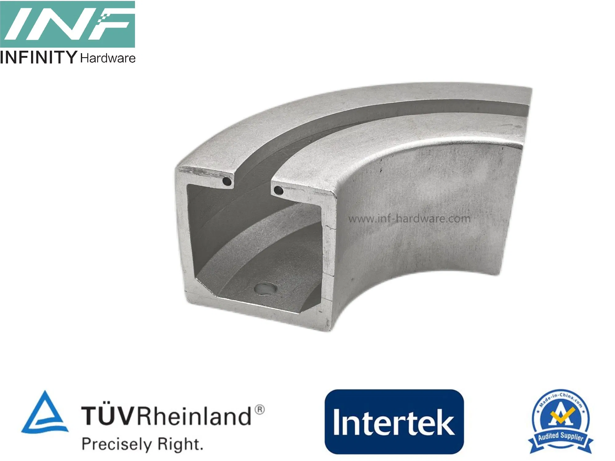 Heavy Duty Sliding Folding Glass Door System Top Track with Curve U Shape and Straight Track