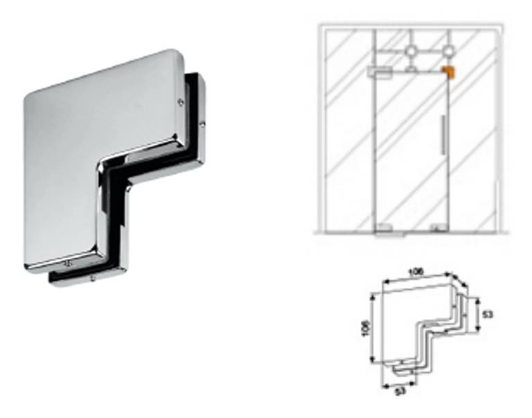 Small L Type Stainless Steel 304 Glass Crank Clamp Clip for Glass Door/Patch Fittings