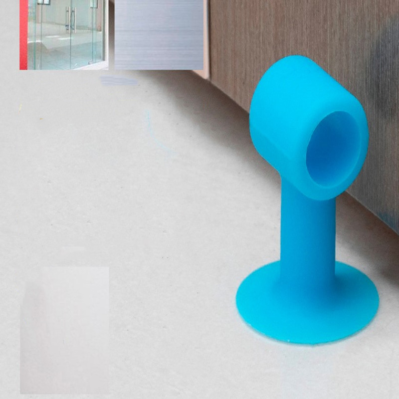 Sliding Shower Safety Silicone Sucker Suction Rubber Wall Protector Mute Laundry Dust Glass Door Holder Draft Blocker Stoppers