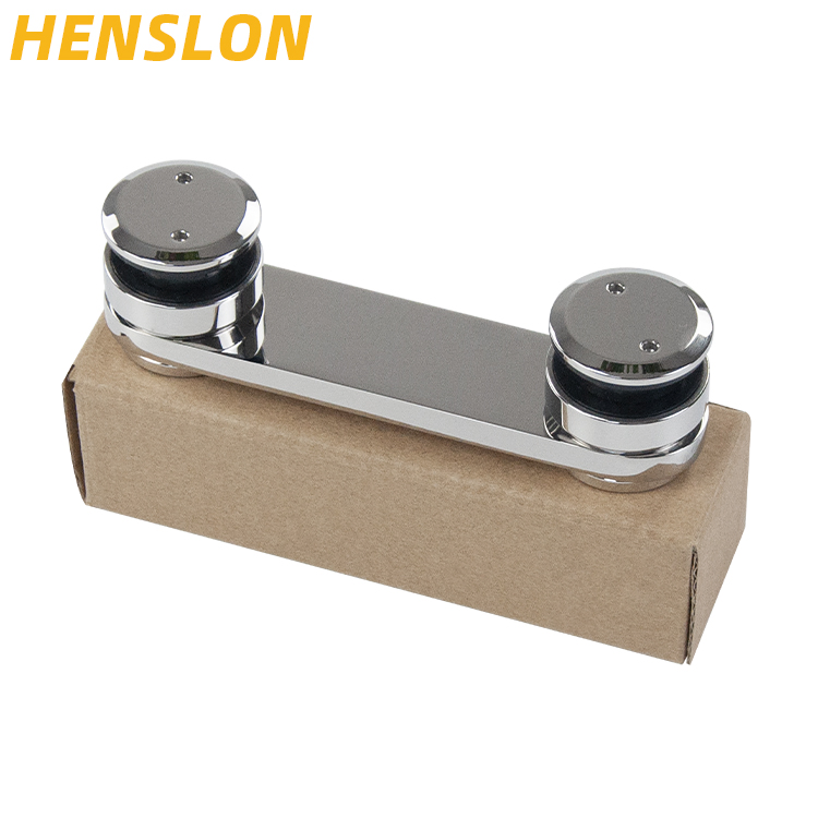 8-12mm CNC Fixed Point Clip Holder Stainless Steel Glass Swing Door Top Bottom Pivot Pole