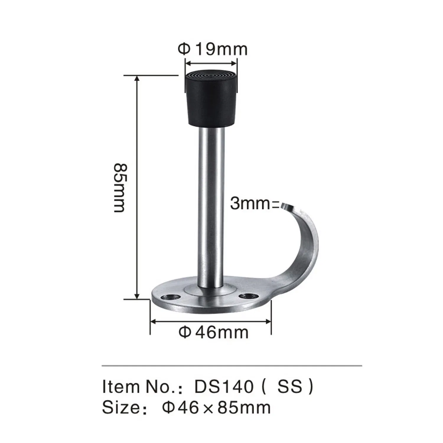 Glass Shower Door Stopper Rubber Plug Strong Magnetic Door Plug Wholesale Anti Collision Door Stop