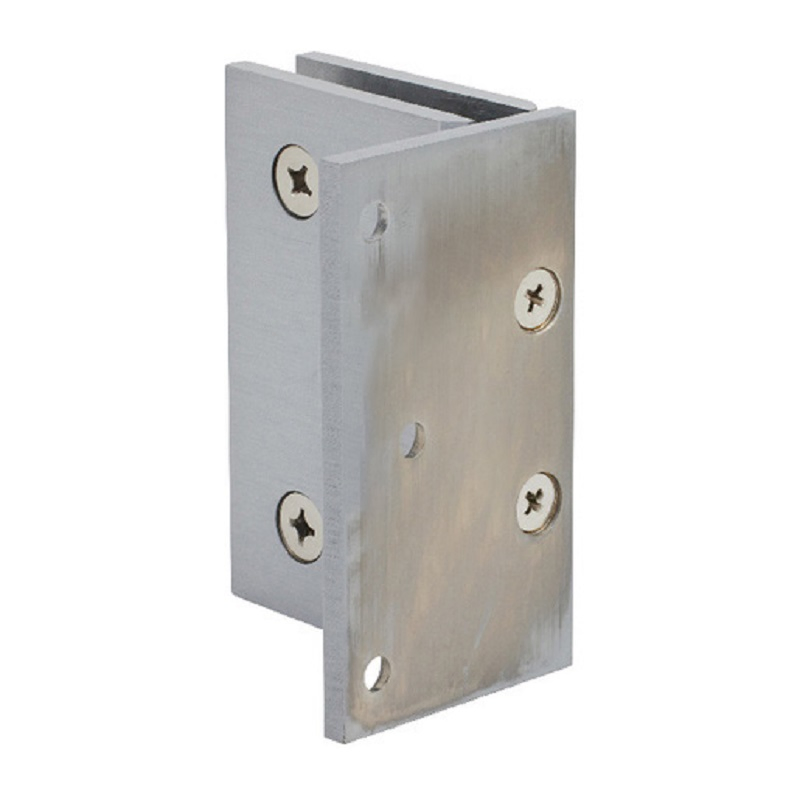 Modern Wall-Mounted Brass Door Hinge Brushed Satin Chrome Continuous Screen System Shower Door Pivot for 90 Degree Glass Bathroom Use