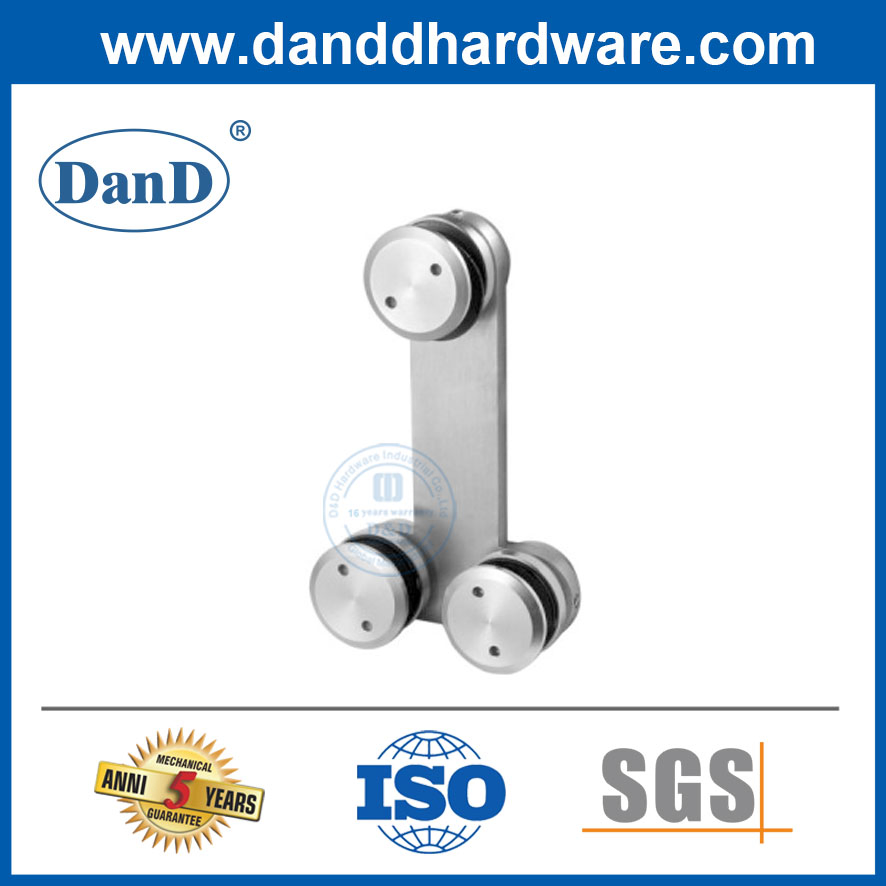 Glass Door Pivot Stainless Steel T Horizontal Glass Connector
