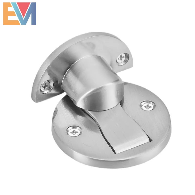 Modern Stainless Steel Magnetic Door Stopper Hidden Toilet Glass Door Stop Furniture Hardware for Hotels