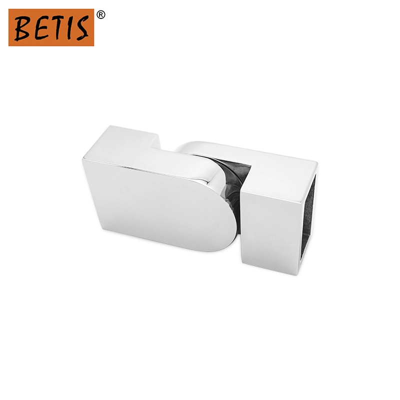 OEM 304 Stainless Steel Frameless Tempered Glass Door Hardware Square Tube Connector Shower Support Bar Holder Bathroom Hardware