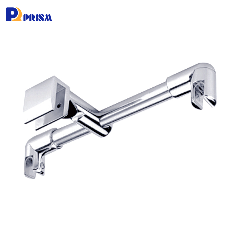 Glass Doorpipe Connector Clamp Glass Fixing Rod Wall Bracket Support Brace Shower Door Frameless Shower Stabilizer Bar